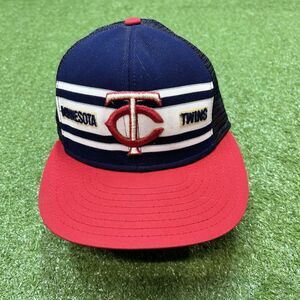 Vintage 80s Minnesota Twins AJD Snapback Baseball Hat